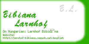 bibiana larnhof business card